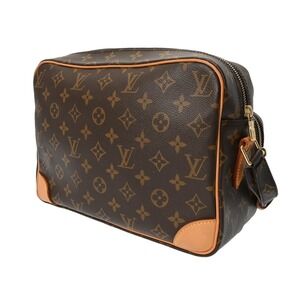 Louis Vuitton Shoulder Monogram Brown Bag Canvas Nile